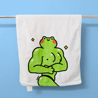 buff frog hand towel