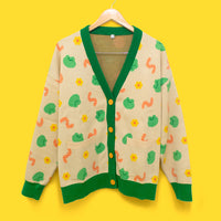 wormy froggy cardigan