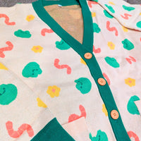 wormy froggy cardigan