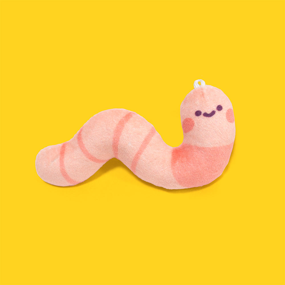 Olivia the Worm magnetic plush keychain