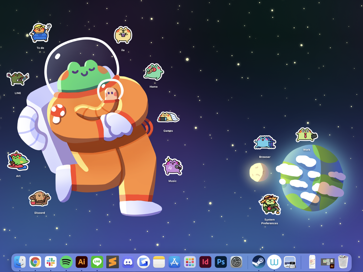 How to make your desktop *froggy*