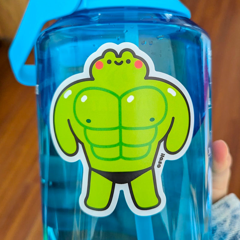 bulking buff frog sticker