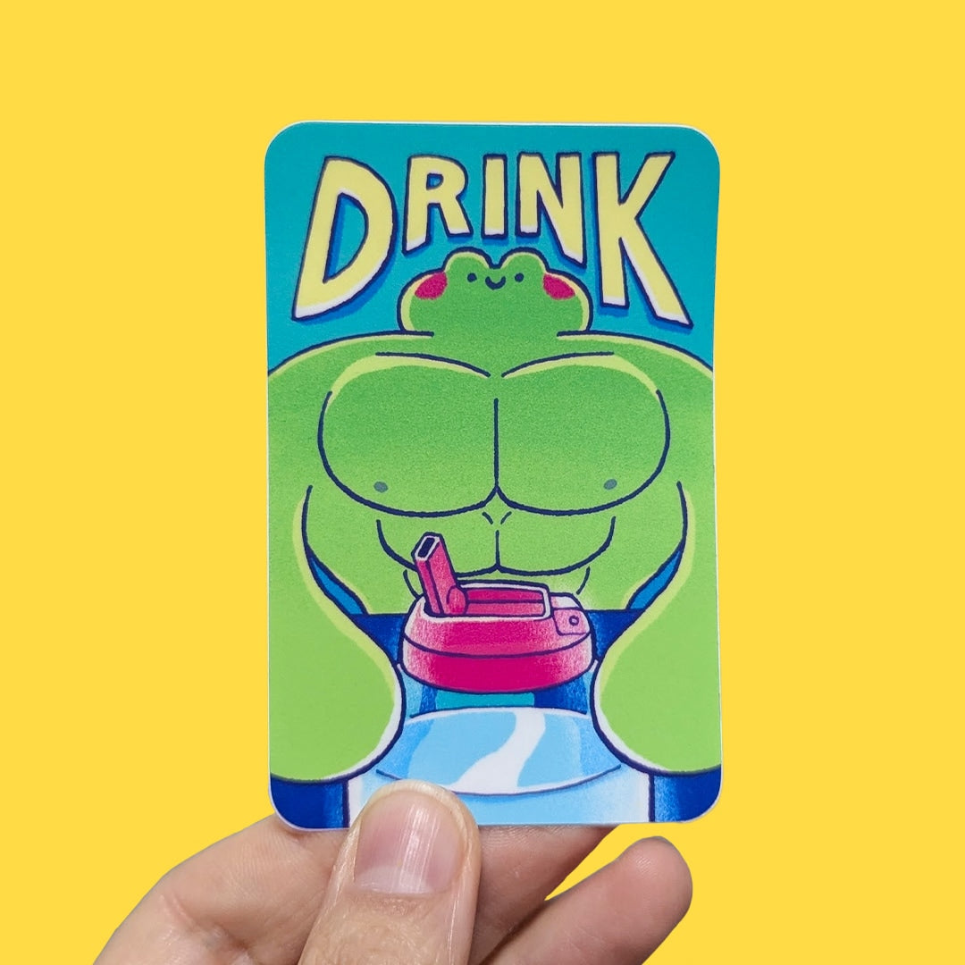 buff frog motivational stickers