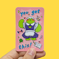 buff frog motivational stickers