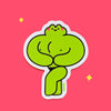 buff frog pose stickers