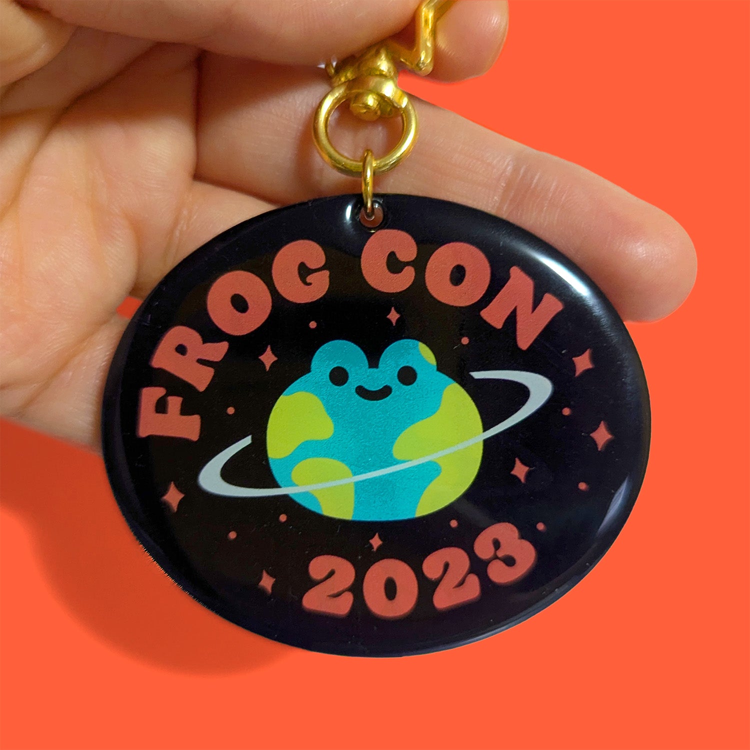 Frog Con 2023 holographic charm