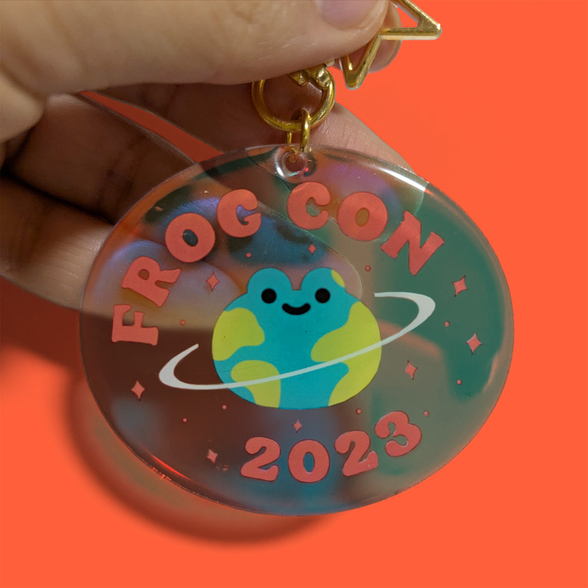 Frog Con 2023 holographic charm