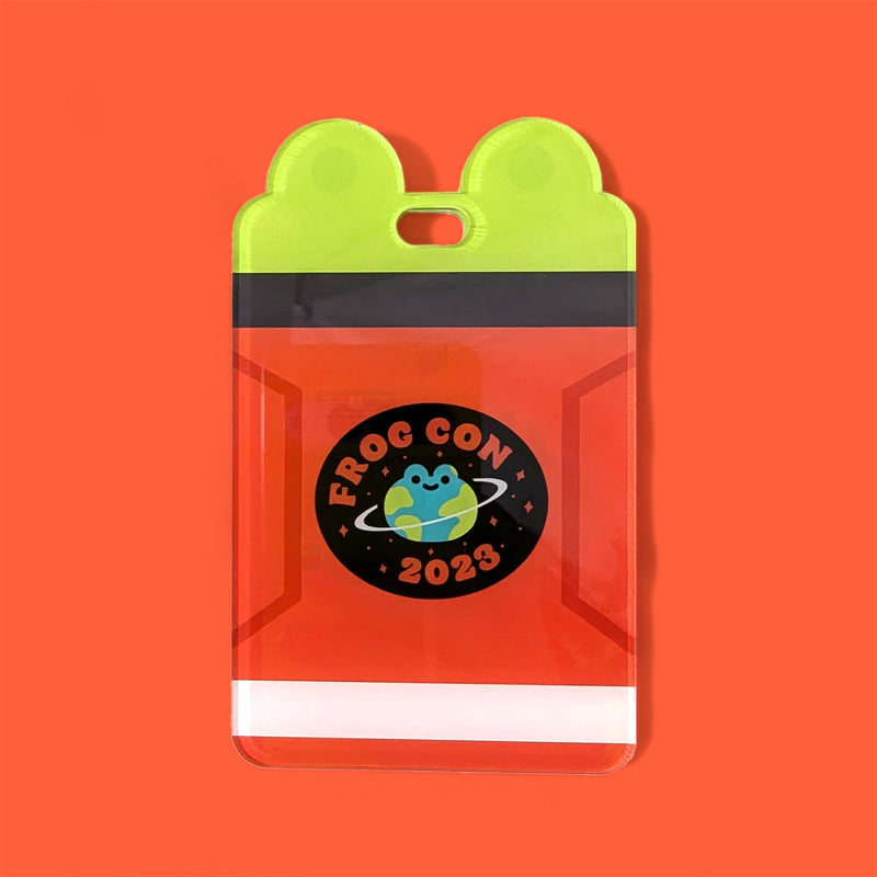 Frog Con 2023 acrylic ID holder & lanyard