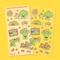 froggy family sticker sheet