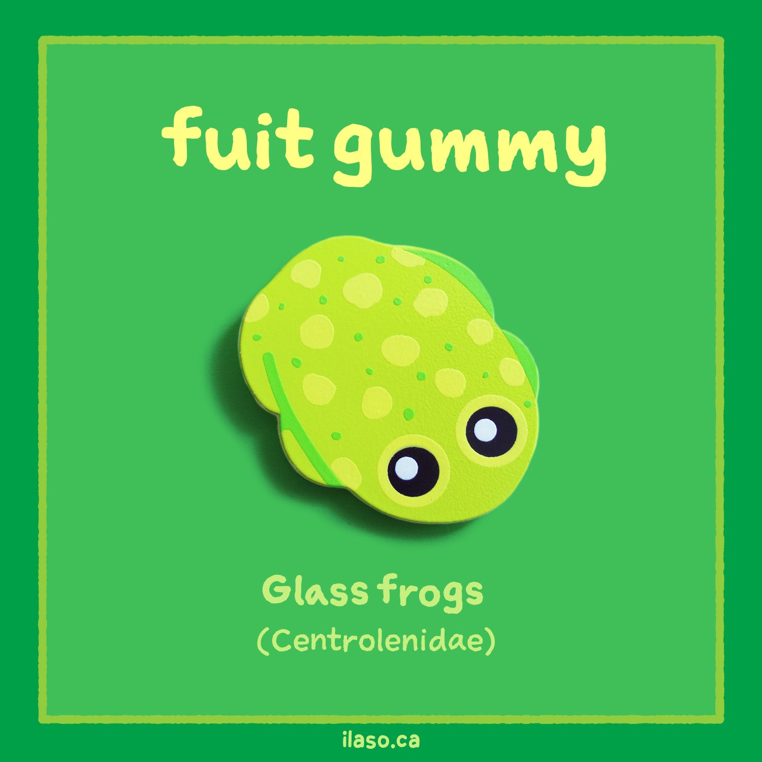 fuit gummy pin (Glass frog)
