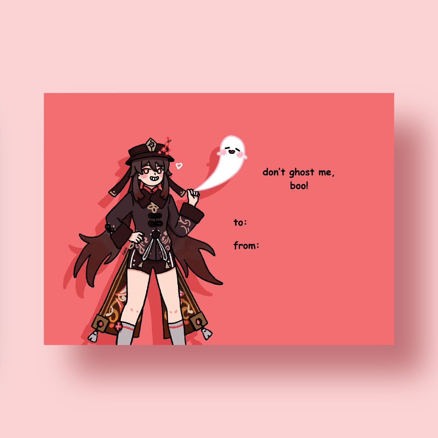 Genshin Impact valentine postcards