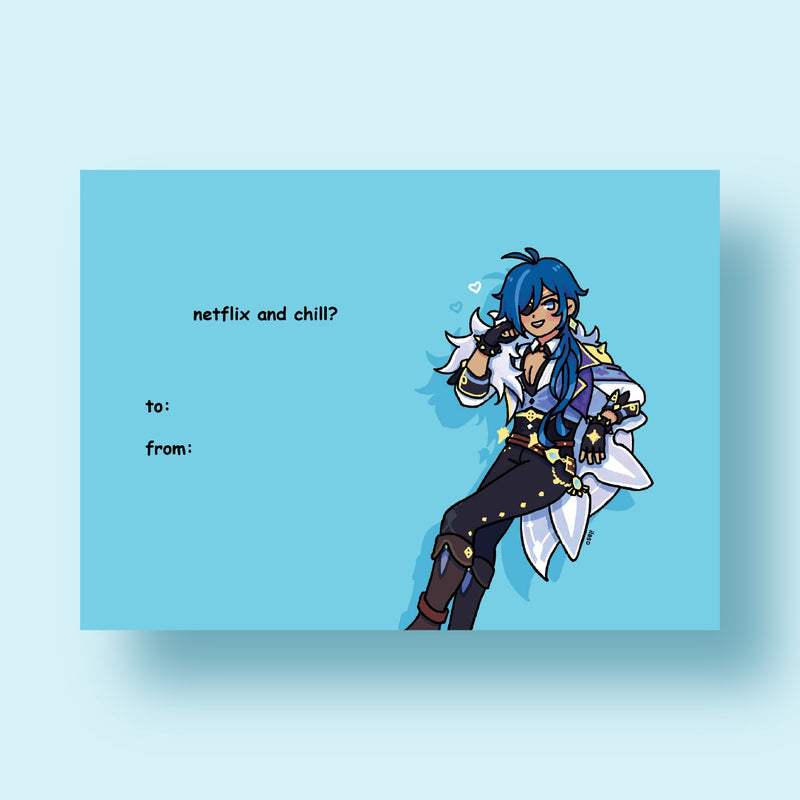 Genshin Impact valentine postcards