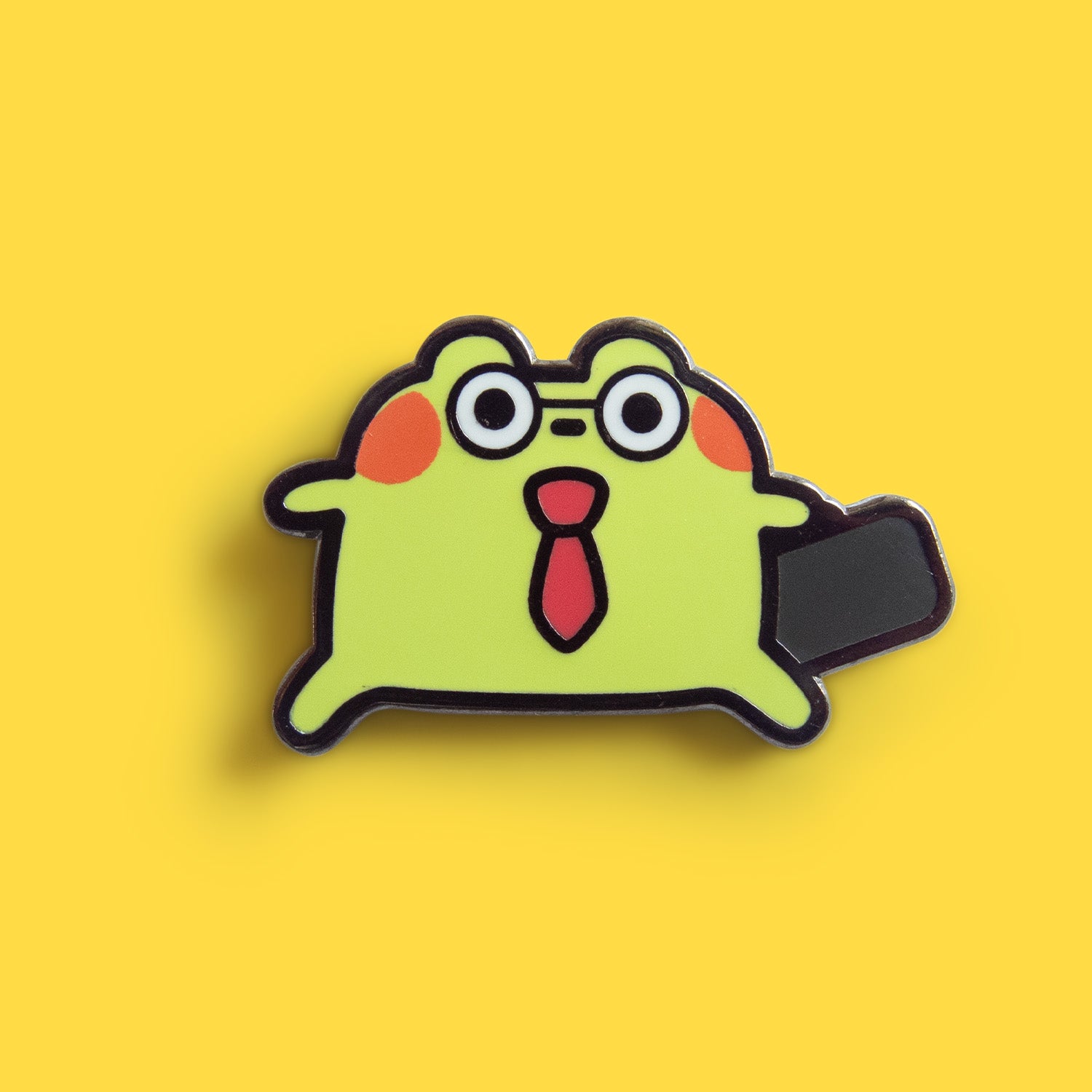 Business frog pin