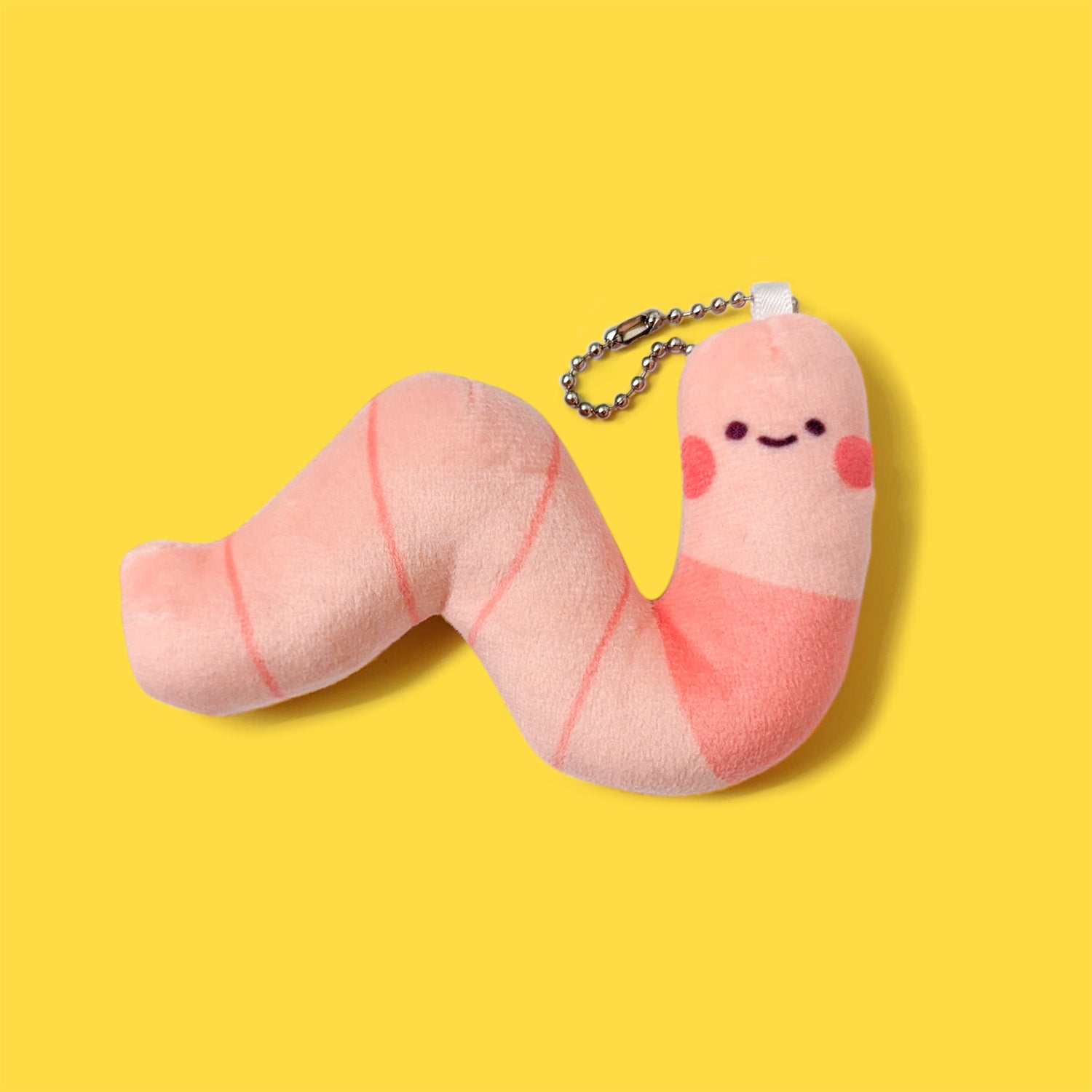 Olivia the Worm plush keychain (with magnet)
