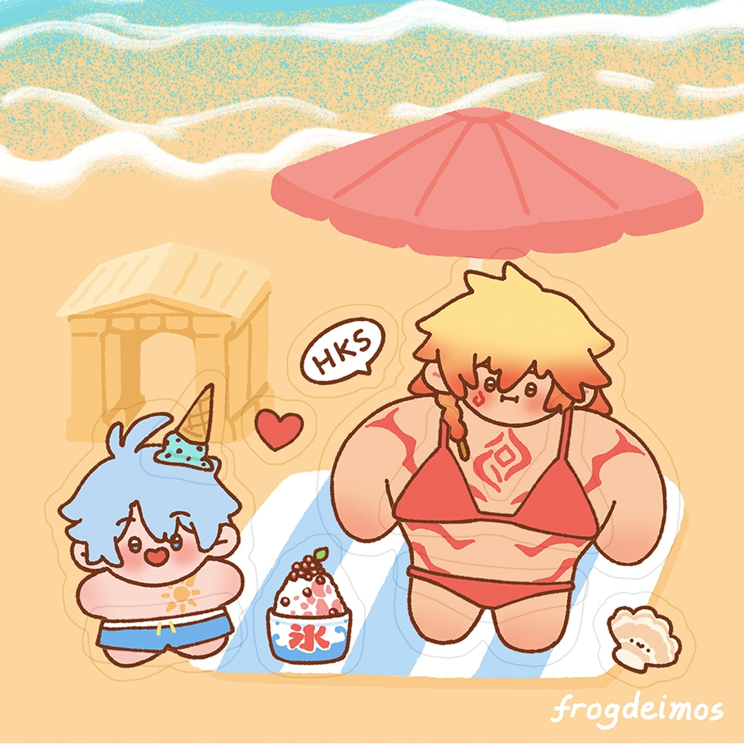 Phaidei beach vacay – dress-up sticker sheet