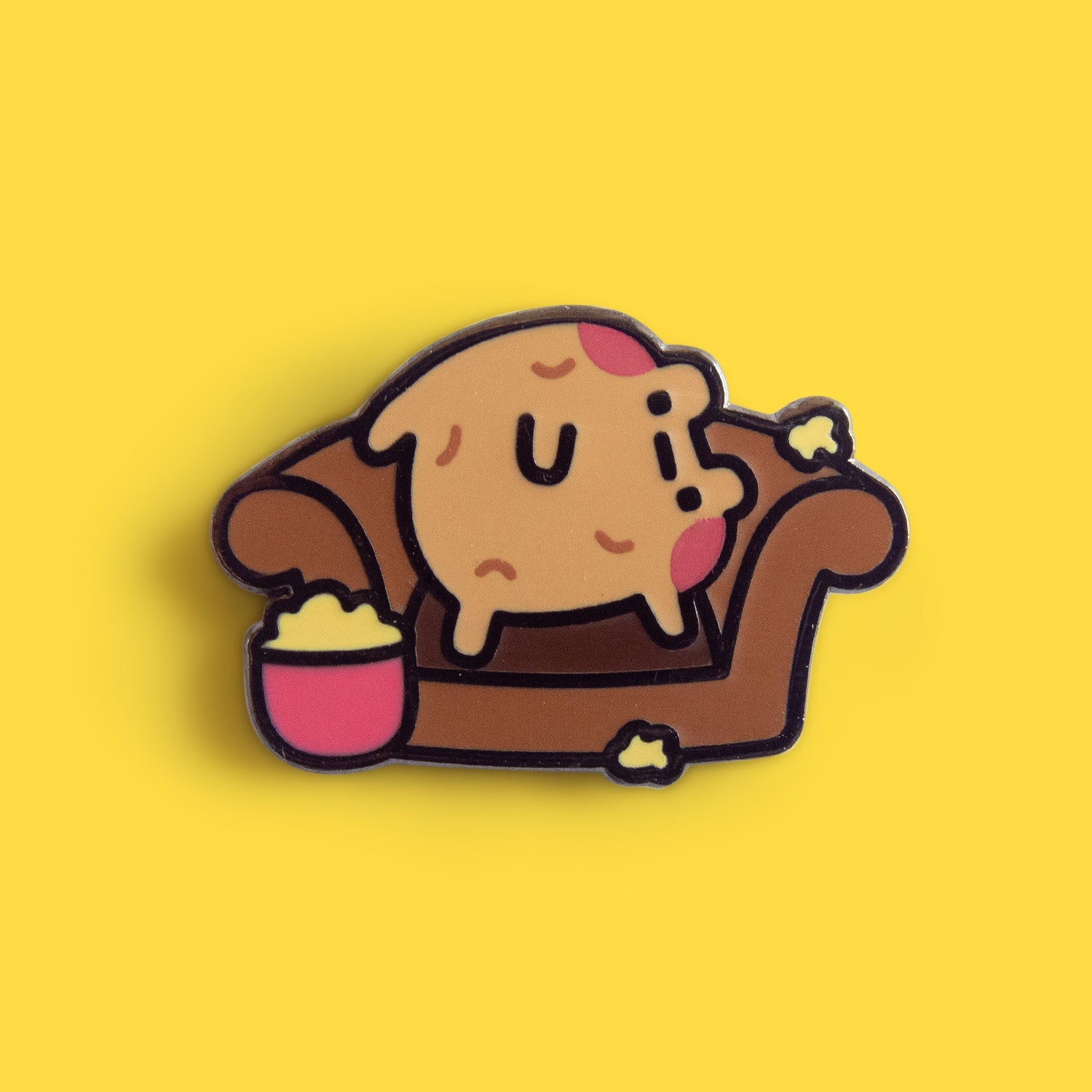 couch potato frog pin