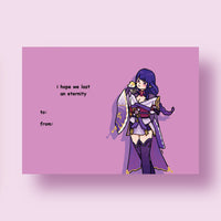 Genshin Impact valentine postcards