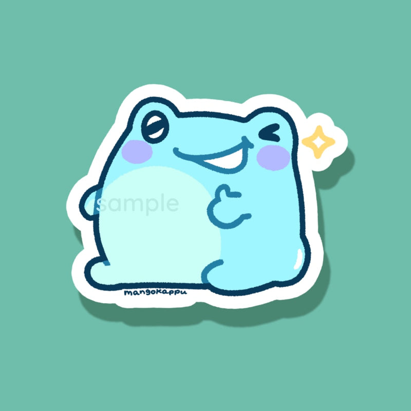 frogs & friends: wink frog sticker