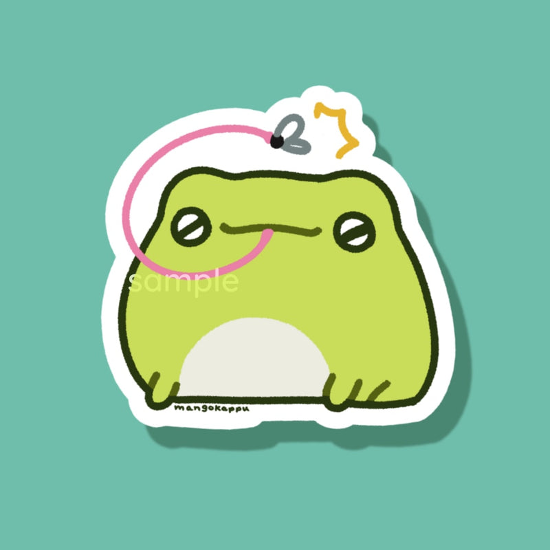 frogs & friends: fly-eatin' frog sticker