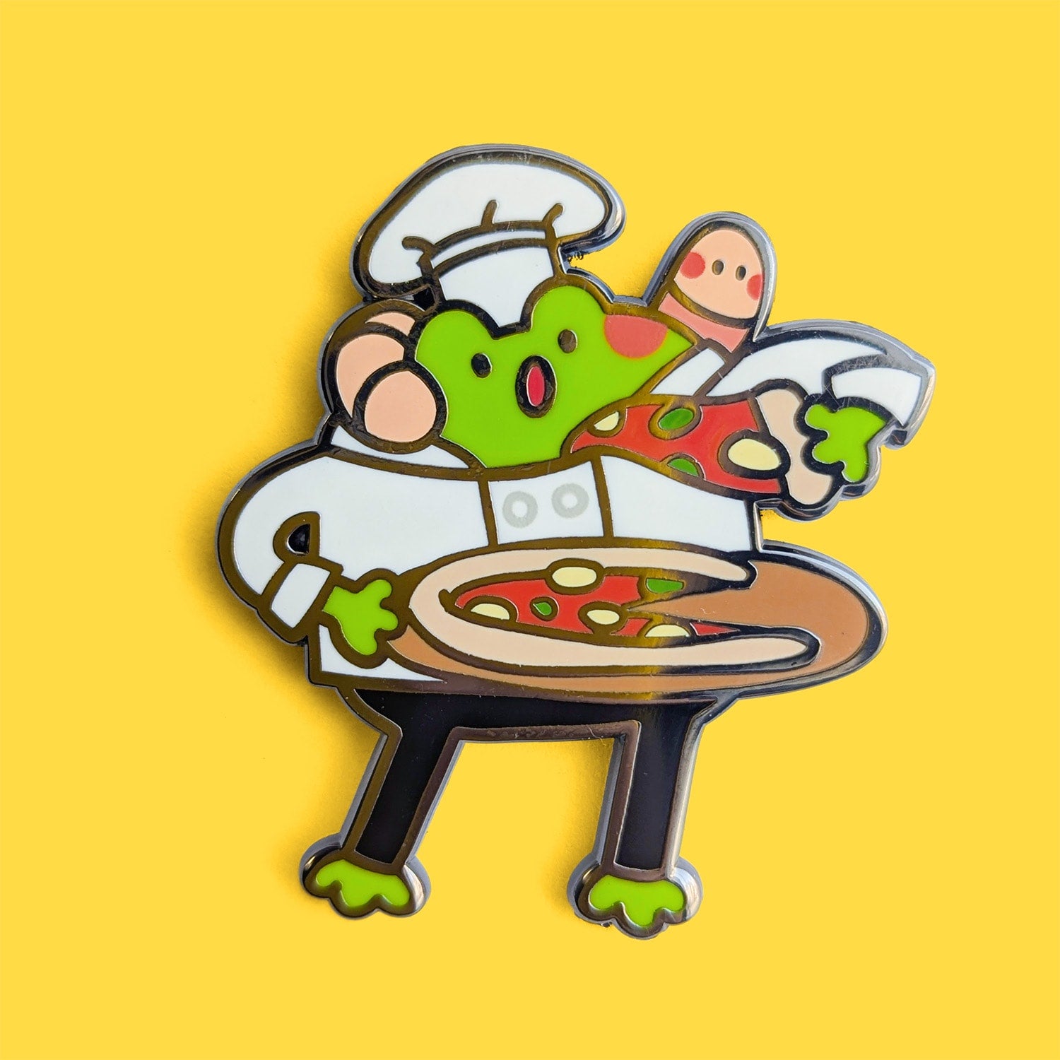 Tom the Frog chef pin