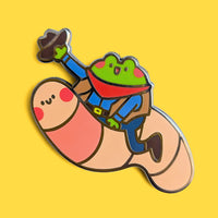 Tom the Frog cowboy pin