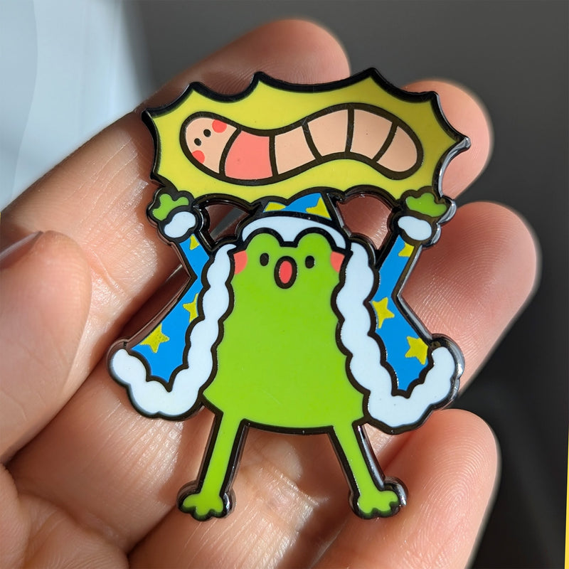 Tom the Frog wizard pin