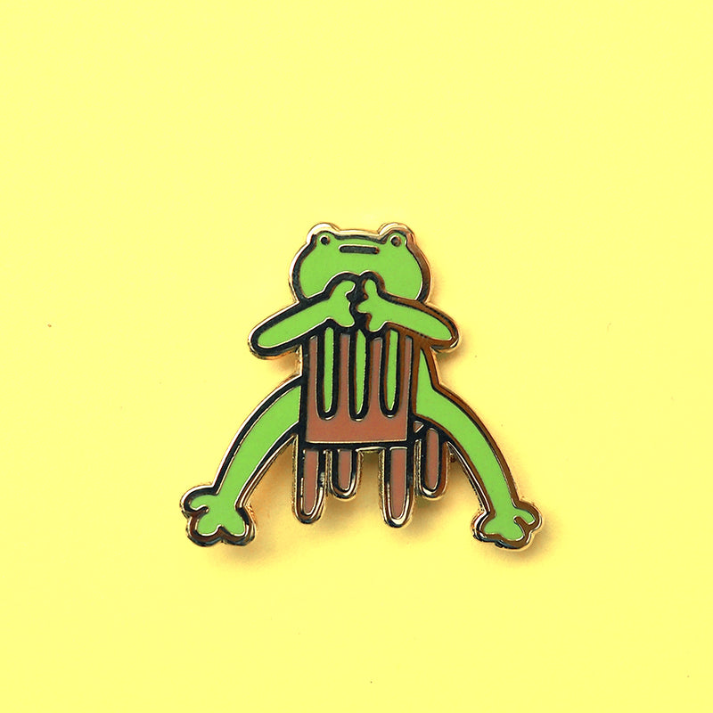 Chair frog pin