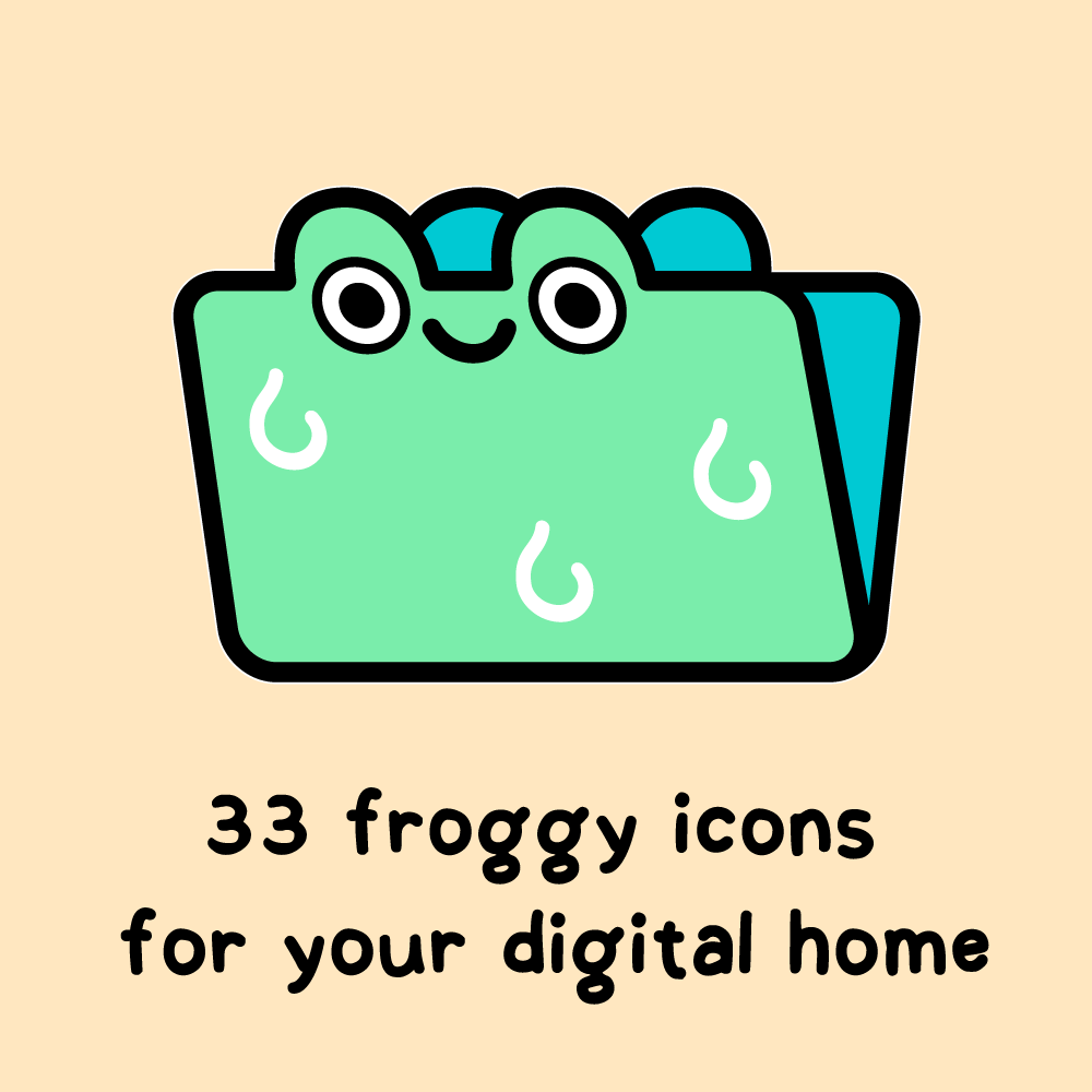 33 froggy icons for your digital home