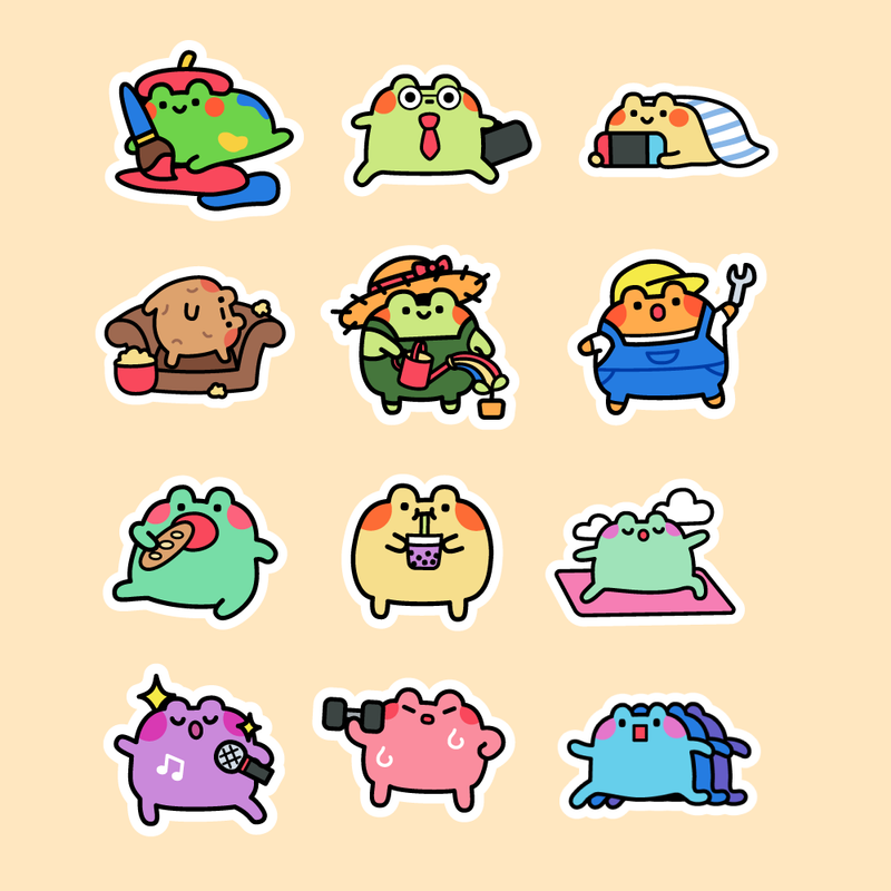 33 froggy icons for your digital home