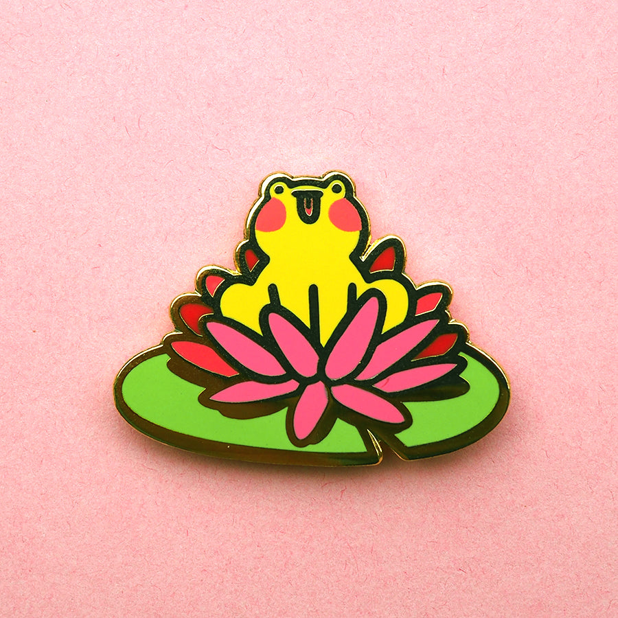 Lilypad frog pin