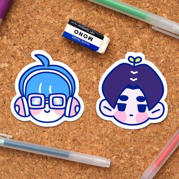 Pixel and Sprout stickers