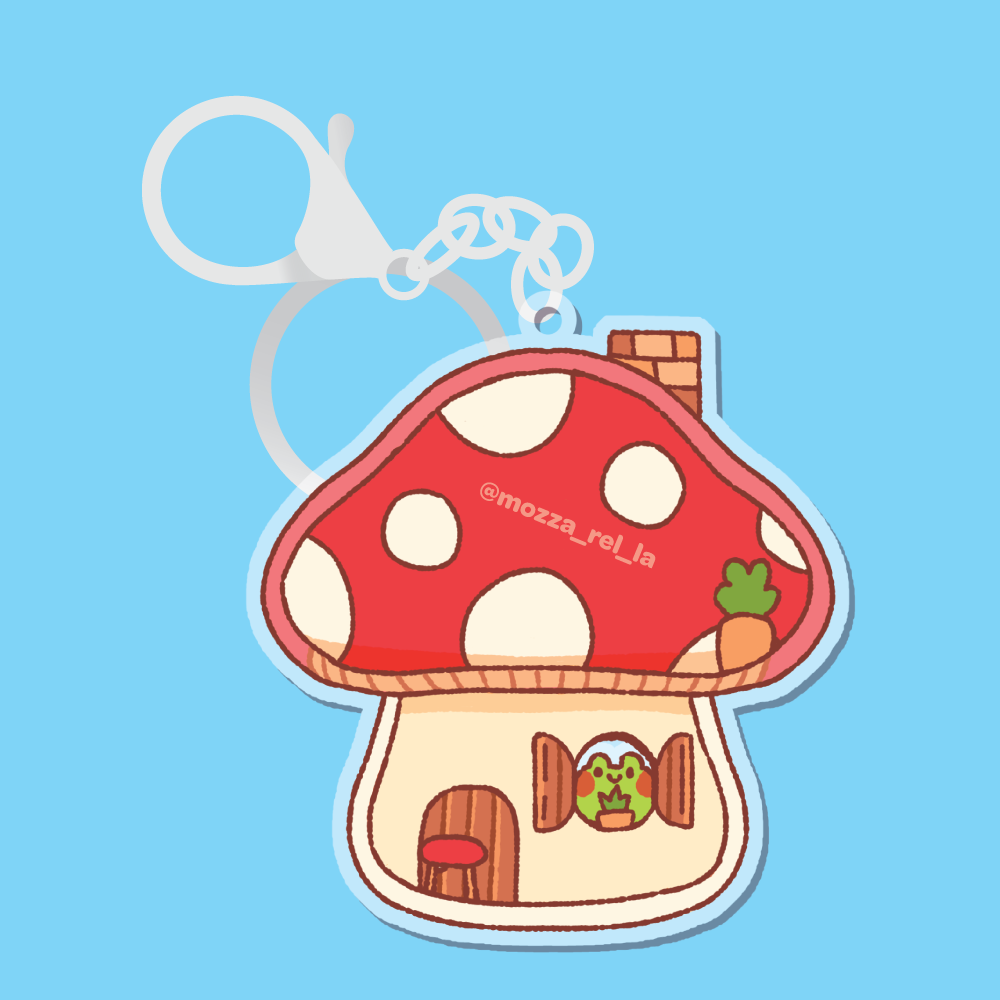 Mushroom House shaker charm