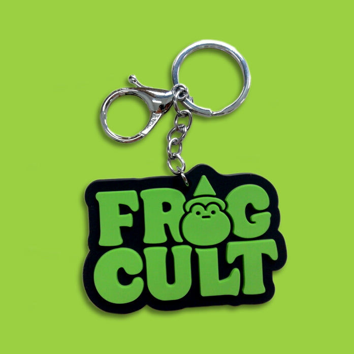 Frog Cult rubber keychain